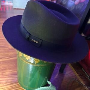 Stetson Dark Blue Fedora Hat